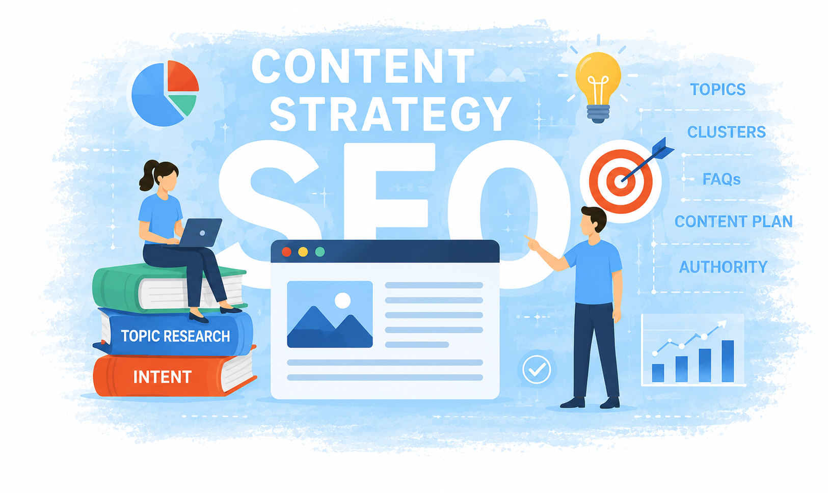 SEO content strategy planning visual