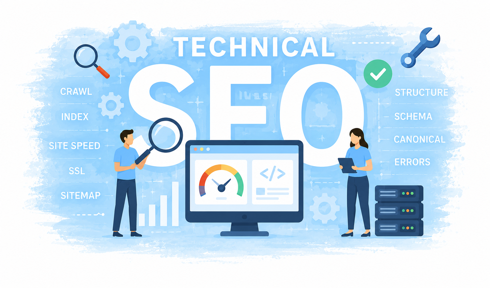 Technical SEO audit checklist and site foundation visual