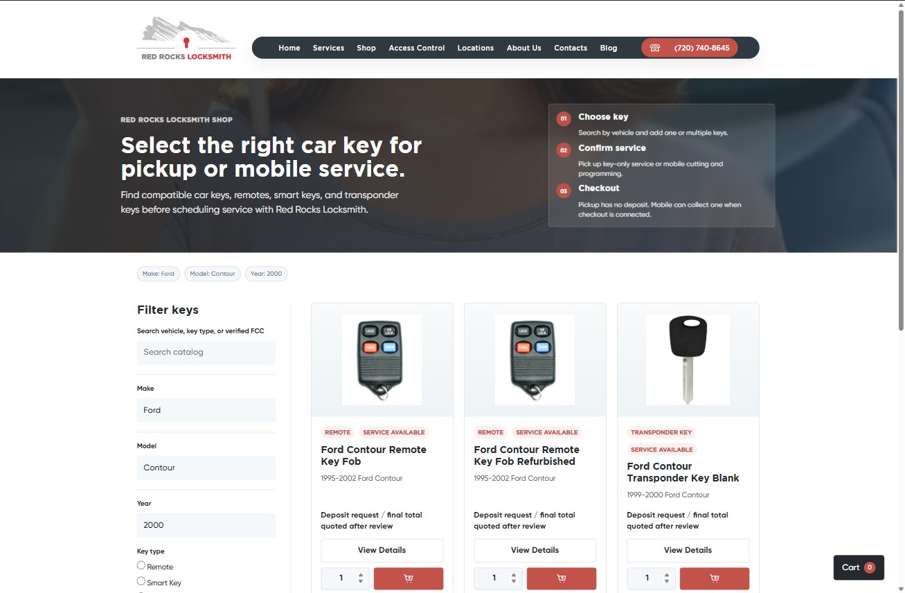 Red Rocks Locksmith SEO improvement proof image